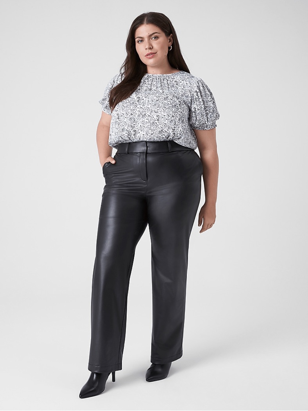 Lane Bryant | Faux-Leather Straight Leg Pant
